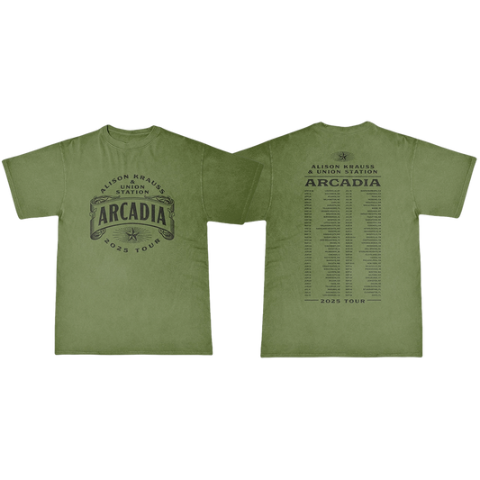 Alison Krauss Arcadia 2025 Green Tour Tee