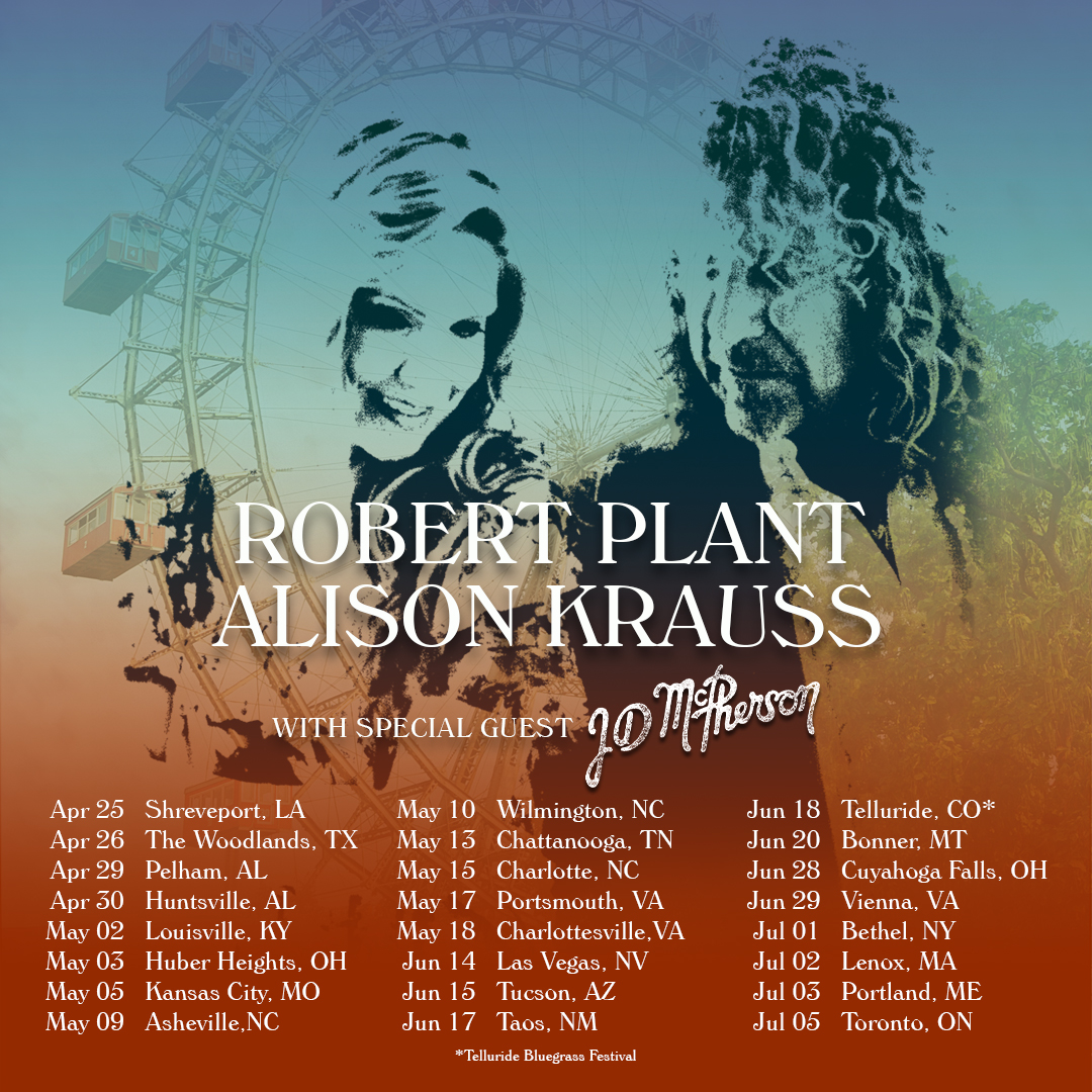 Featured image for “Robert Plant and Alison Krauss announce 2023 “Raise the Roof” Tour”